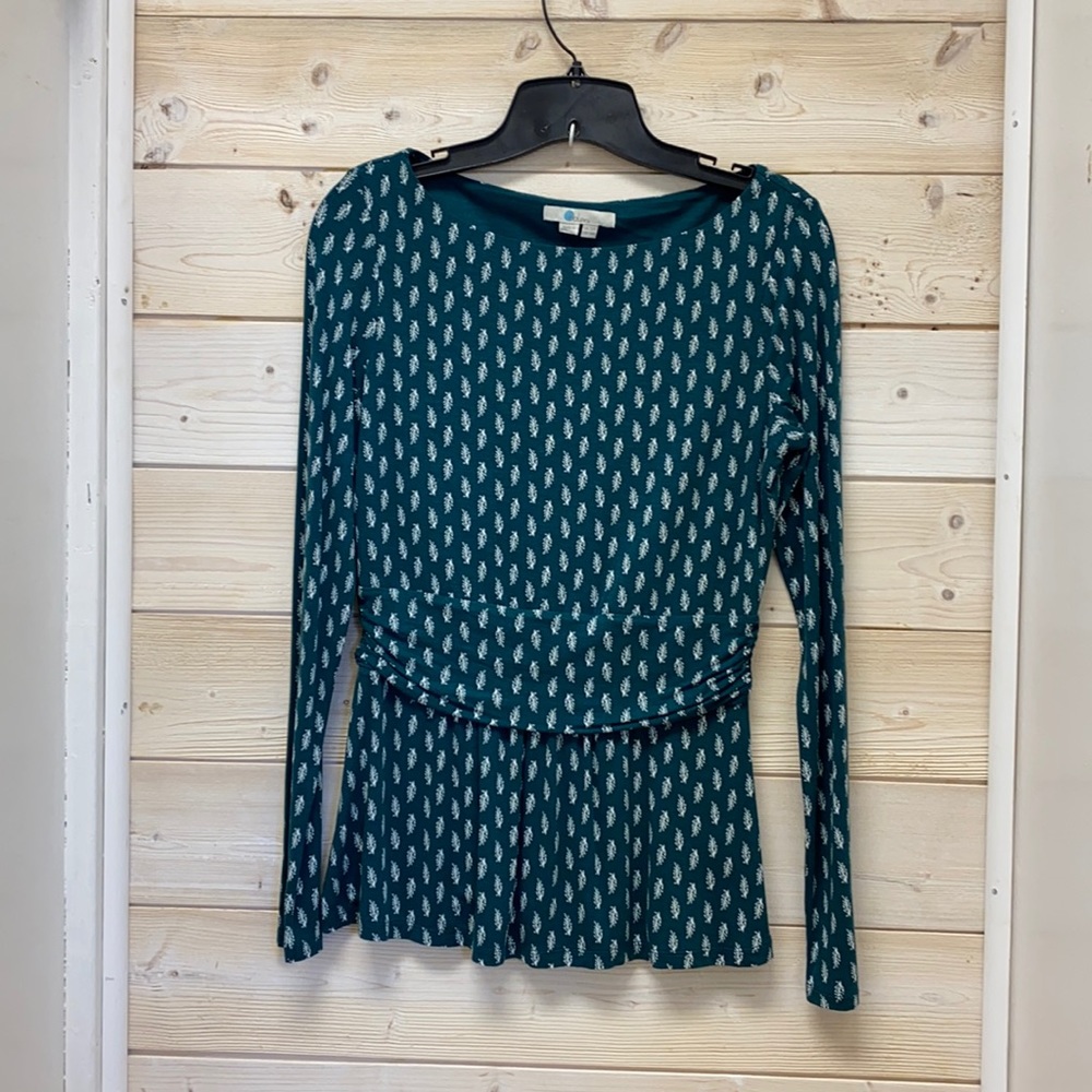 Boden Green Pattern Top